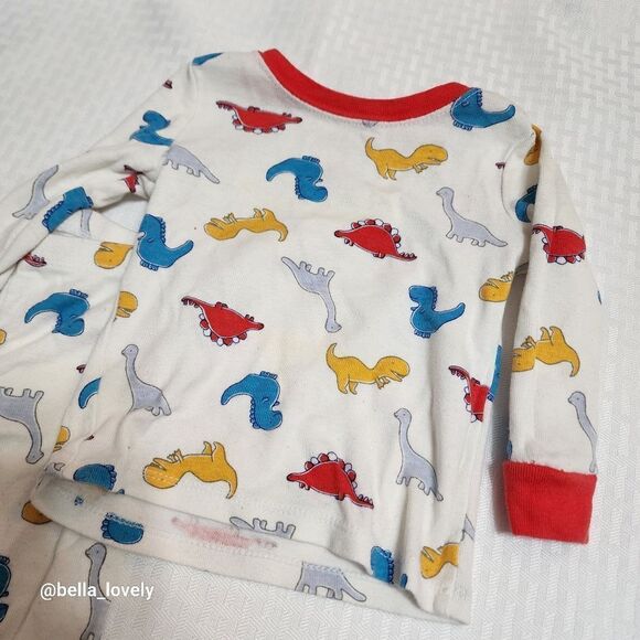 🏖 12 Months Infant Baby Dinosaur Matching Pajama Set - Picture 2 of 3